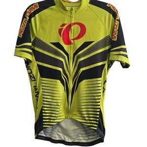 Pearl Izumi ELITE Mens Cycling Jersey Neon Yellow Black Full Zip‎ 11121604 L